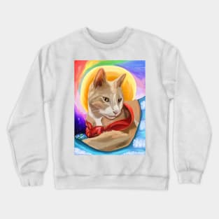 Cat's Ascension to Rainbow Bridge Crewneck Sweatshirt